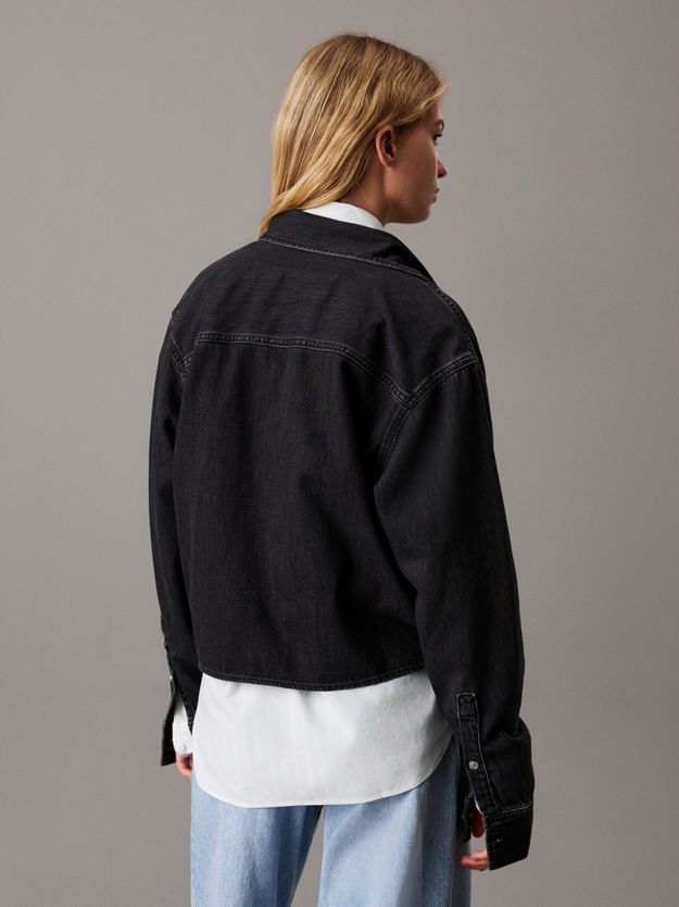 Cropped Denim Dad Shirt