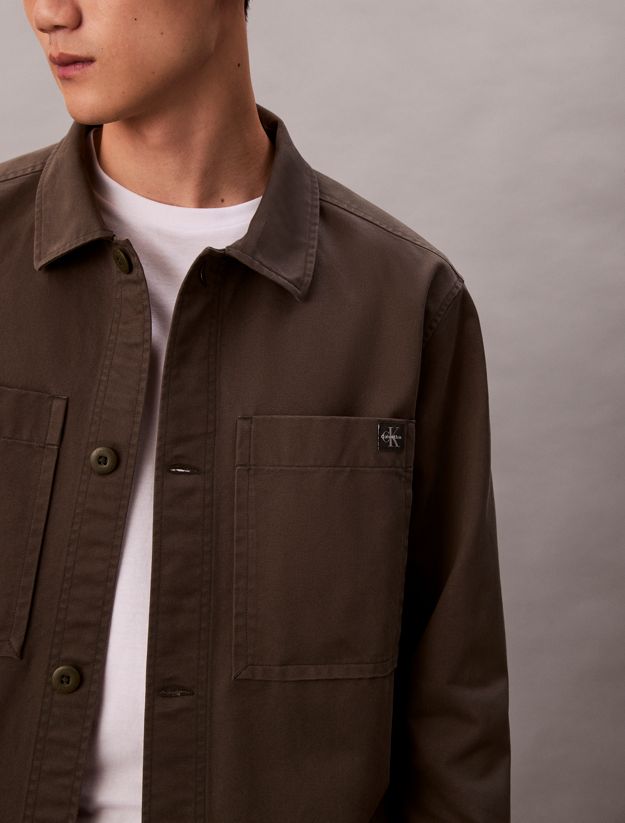 Relaxed Cotton Twill Overshirt