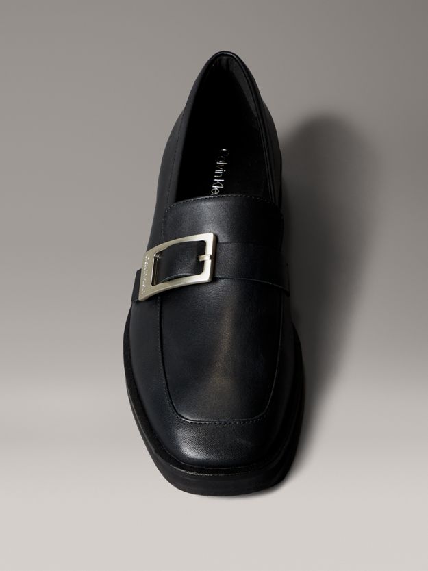 Leather Apron Toe Loafers