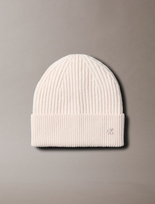 Wool Blend Signature Logo Beanie