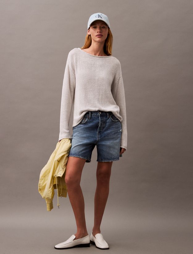 Boxy Linen Nylon Jumper