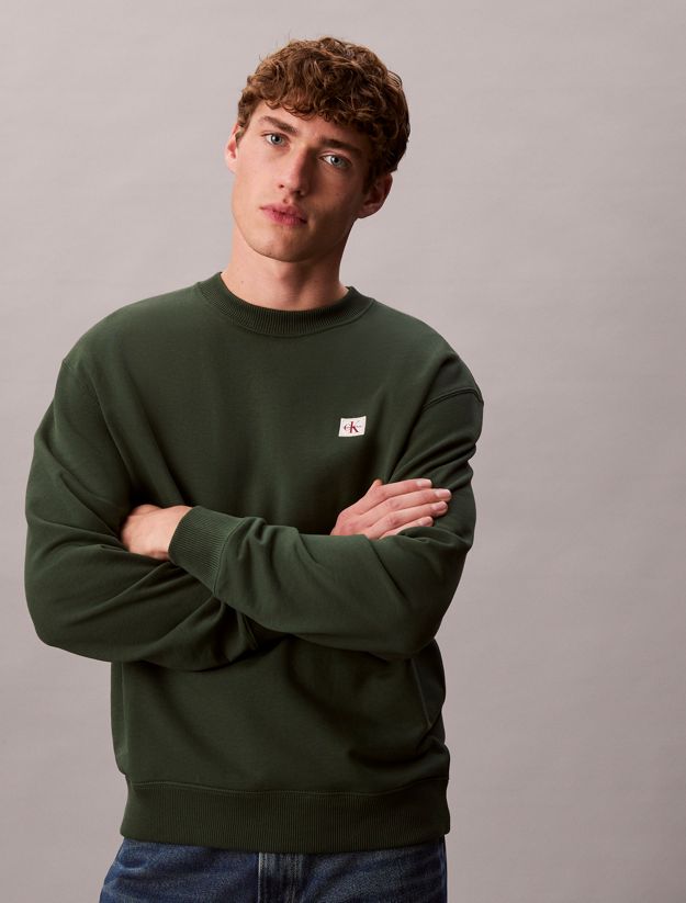 Cotton Terry Badge Sweatshirt