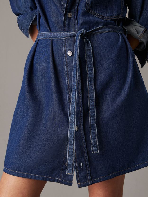Belted Denim Shirt Dress