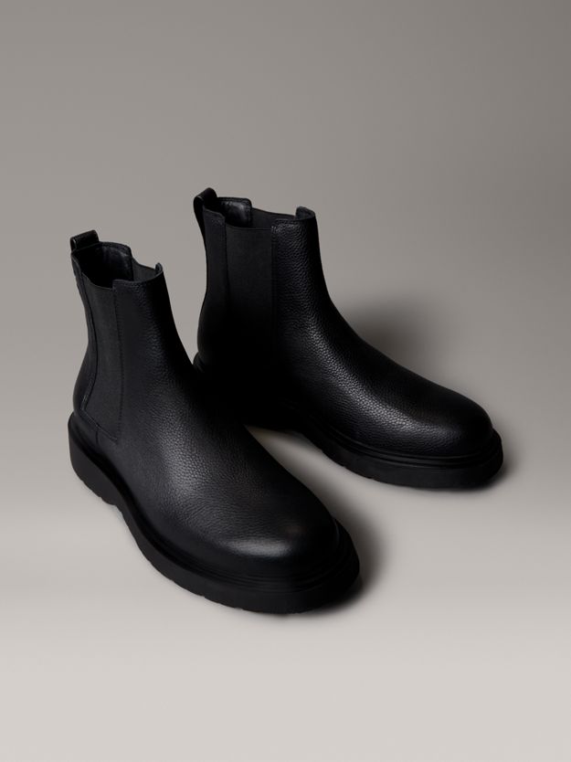 Tumbled Leather Chelsea Boots