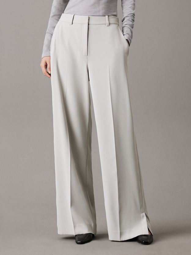 Slim Wide Leg Trousers