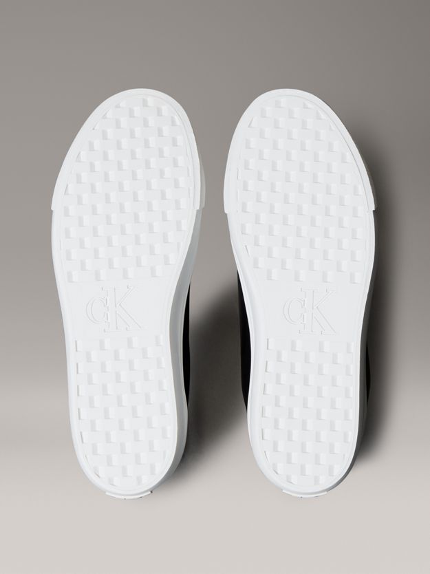 Leather High-Top Platform Trainers