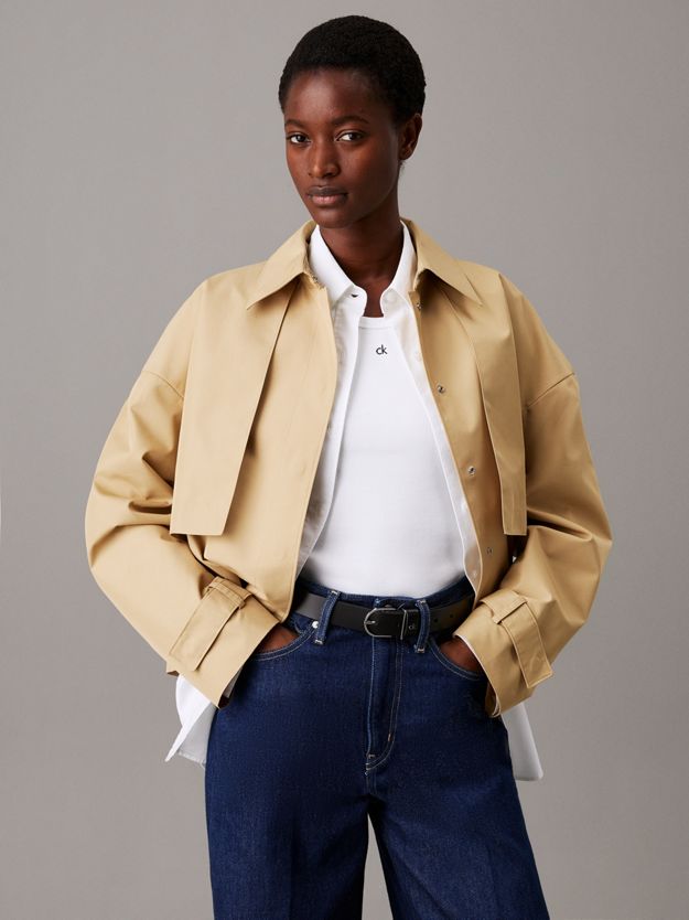 Relaxed Twill Trench Jacket