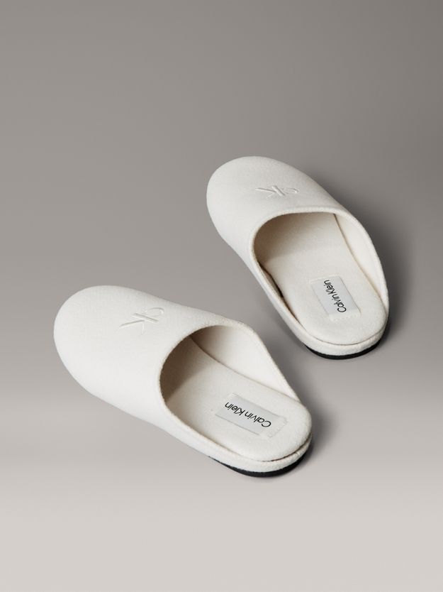 Felt Signature Logo Mule Slippers