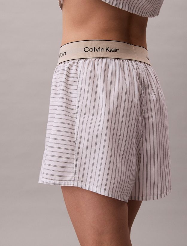 Cotton Poplin Logo Pyjama Shorts