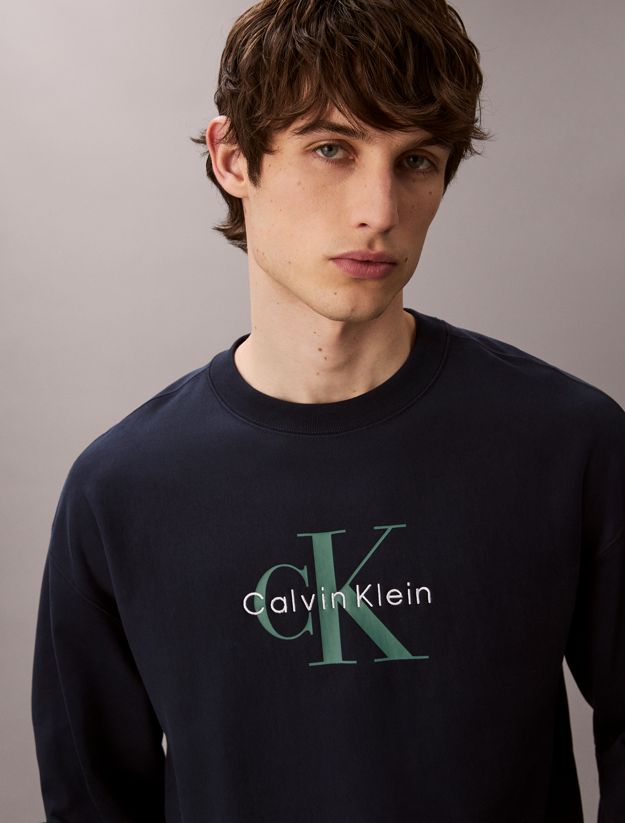 Premium Terry Monogram Logo Relaxed Sweatshirt