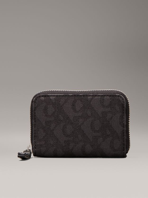 Logo Jacquard Zip Around Wallet