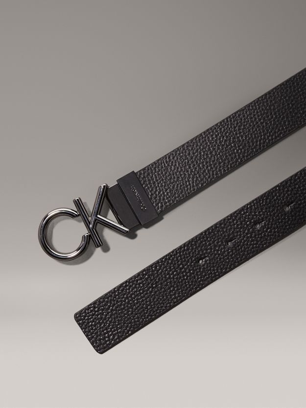 Reversible Leather Logo Belt