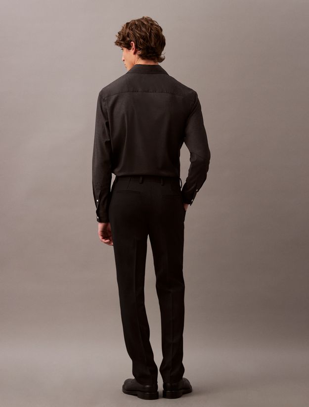 Slim Wool Gabardine Trousers