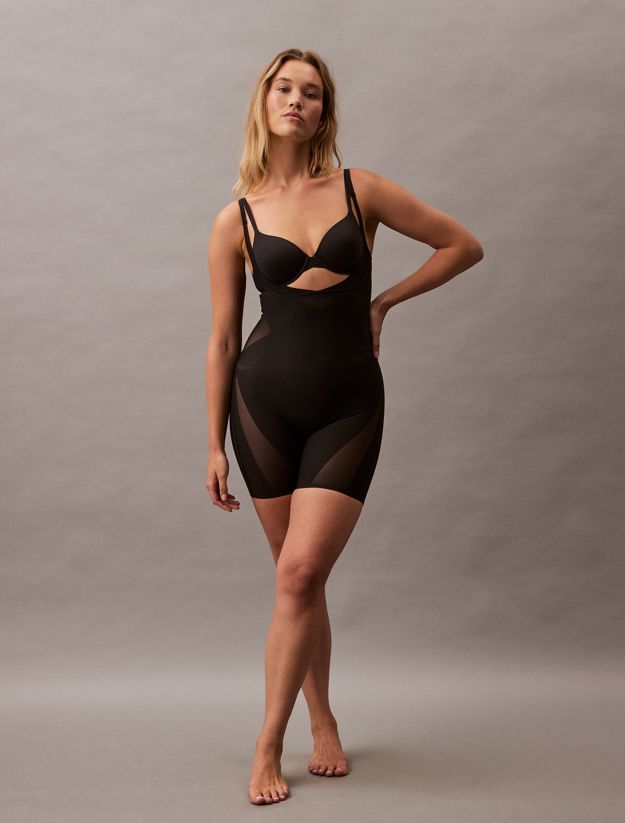 Open Bust Shapewear Bodysuit - Stay Put Mesh