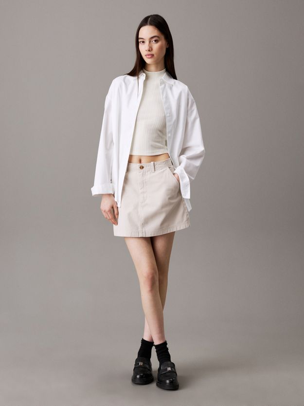 Cotton A-Line Mini Skirt