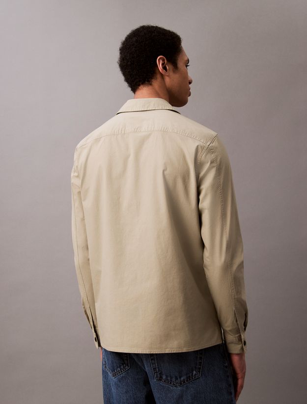 Relaxed Cotton Ripstop Shirt Jacket