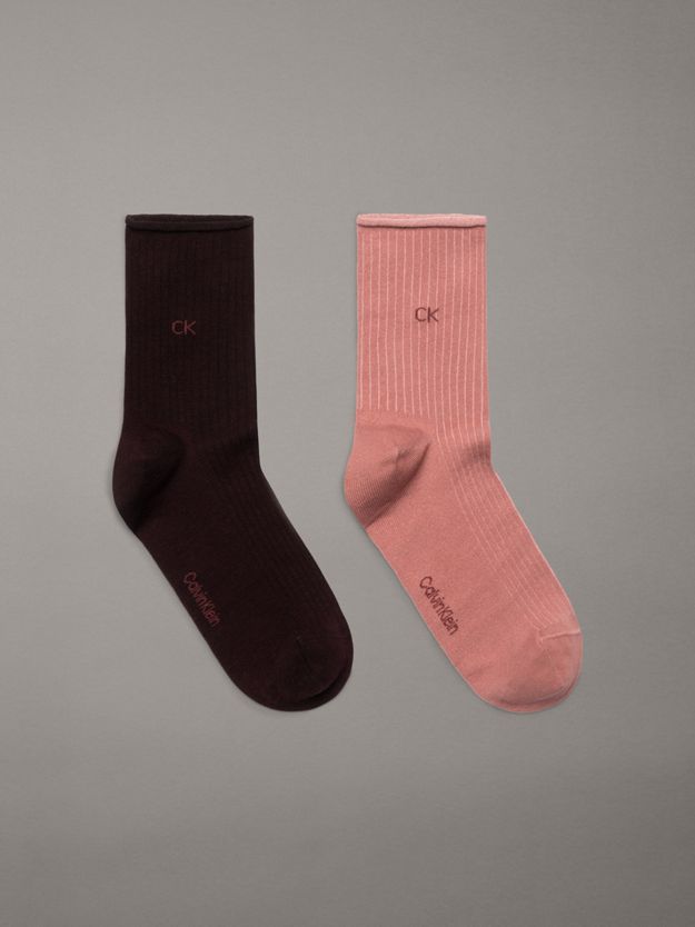 2 Pack Striped Crew Socks