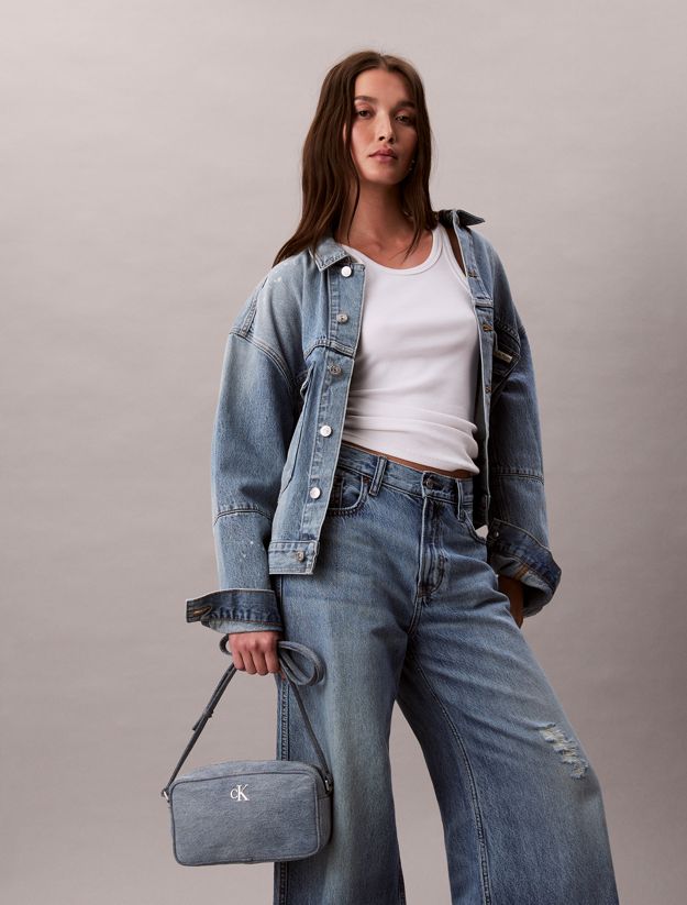 Denim Crossbody Camera Bag