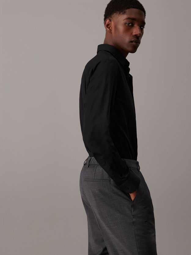 Slim Poplin Stretch Shirt