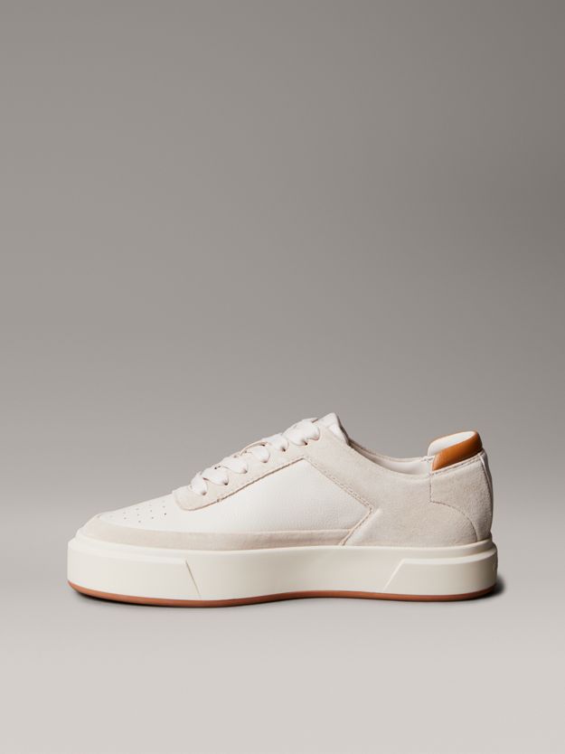 Leather and Suede Signature Trainers