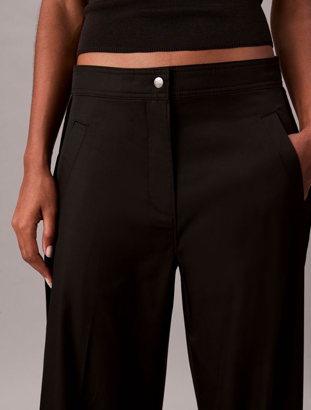 Cotton Twill Logo Tape Trousers