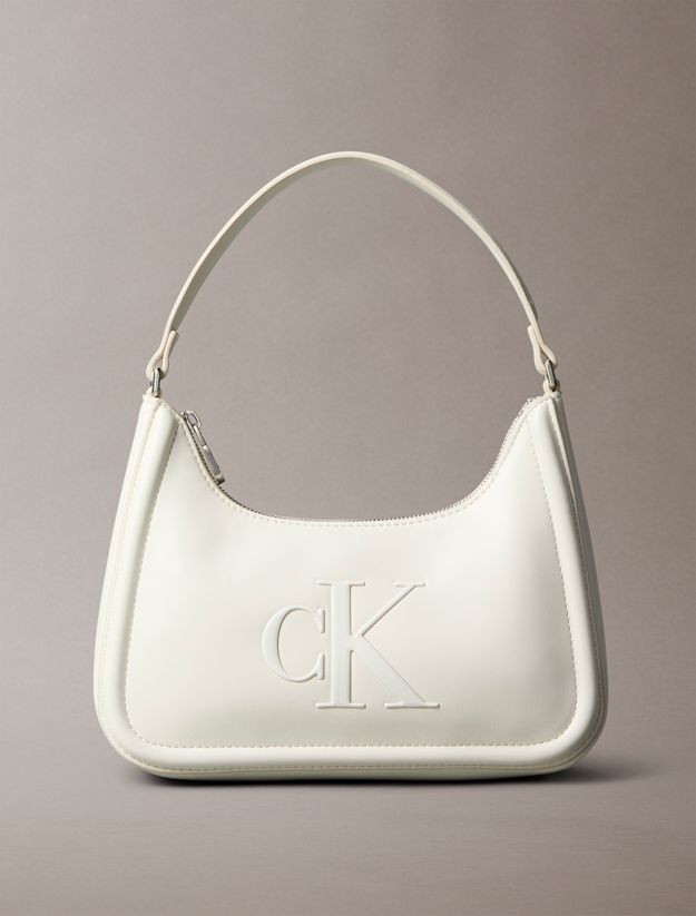Embossed Monogram Logo Shoulder Bag