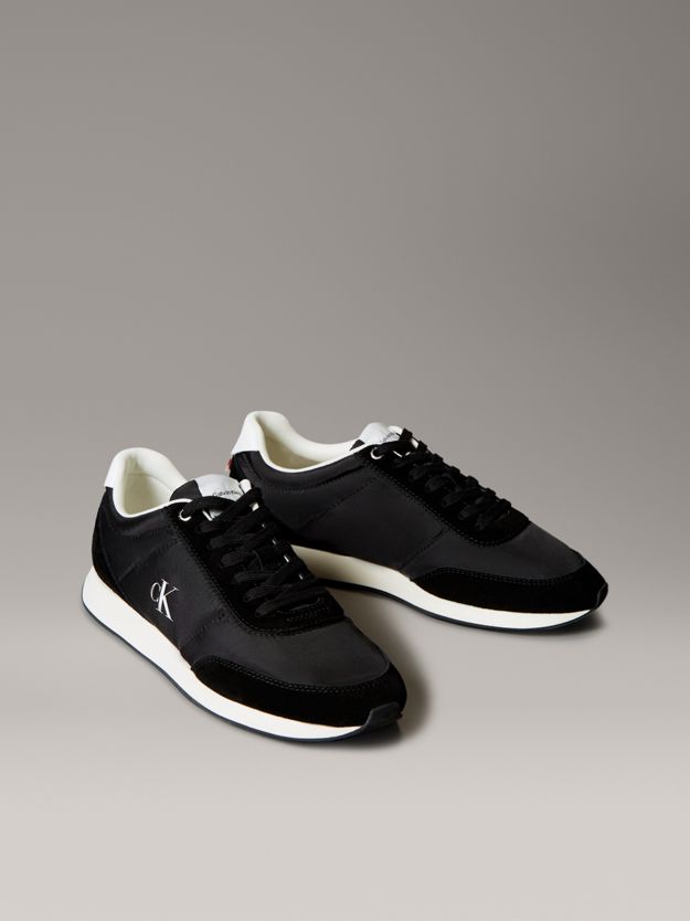 Suede Mix Signature Logo Runner Trainers