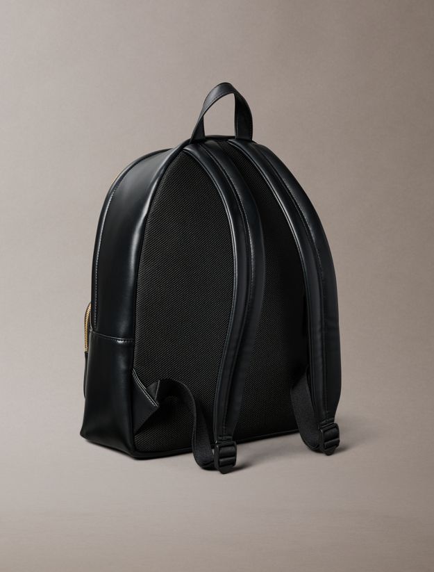Embossed Monogram Logo Backpack