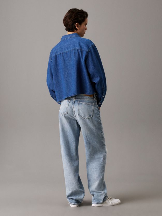 Cropped Denim Dad Shirt