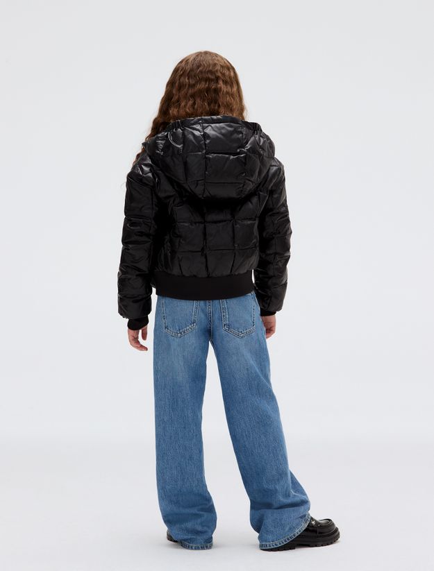 Shiny Nylon Puffer Jacket