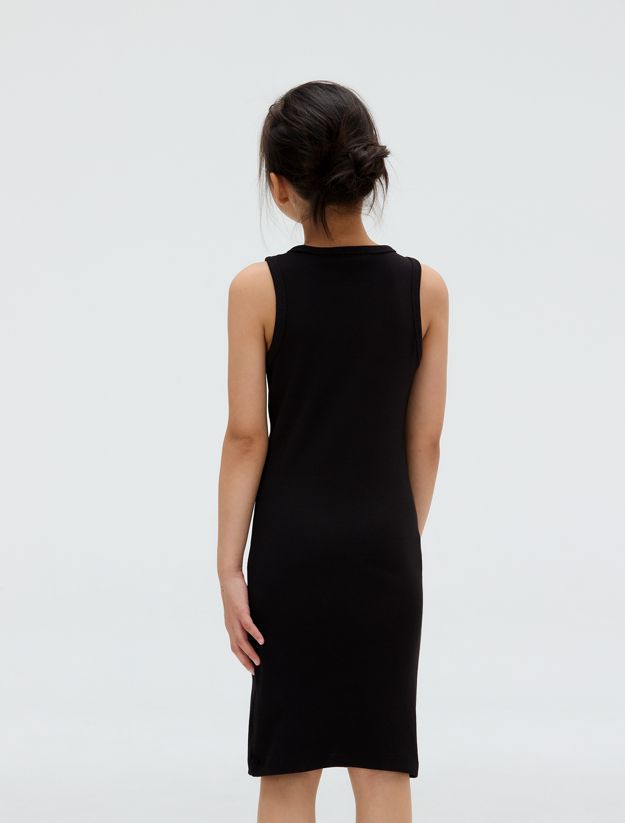 Slim Ribbed Sleeveless Dress