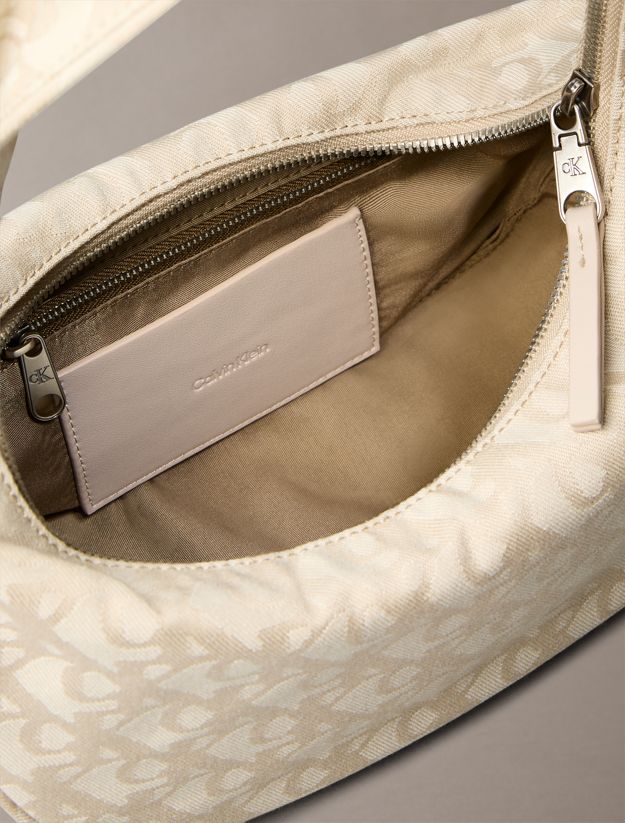 Logo Jacquard Hobo Bag