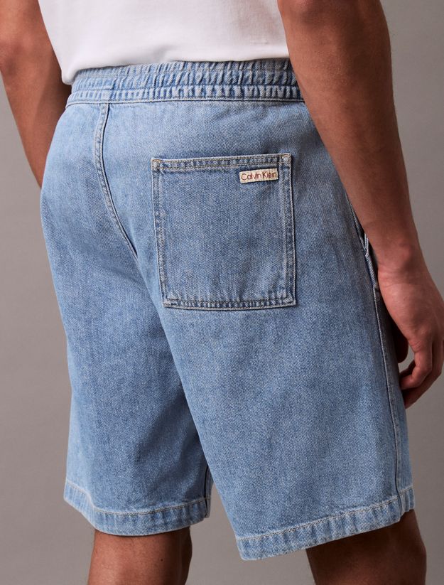 Relaxed Pull On Denim Shorts