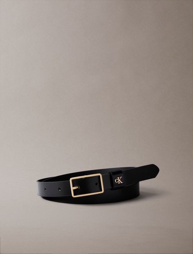 Full Grain Leather Logo Belt