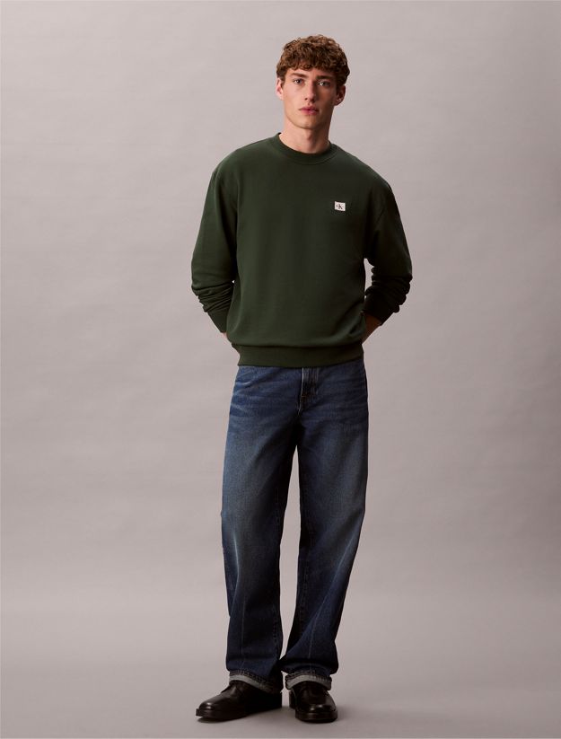 Cotton Terry Badge Sweatshirt