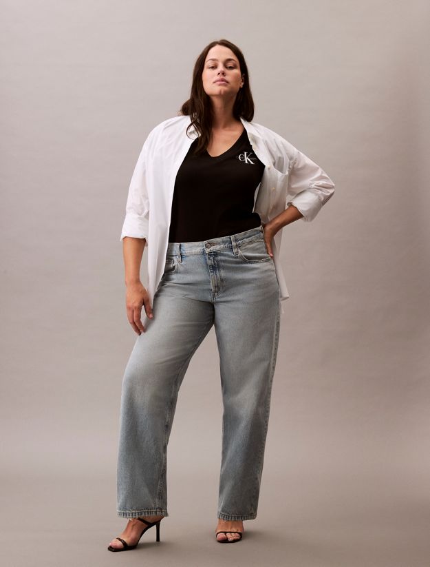 Plus Size 2 Pack V-Neck T-shirts