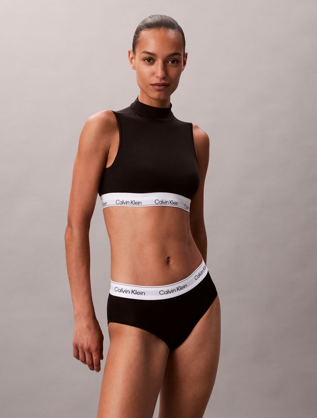 Lightly Lined Mockneck Bralette - Icon Cotton Modal