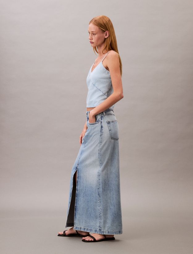 Denim Maxi Skirt