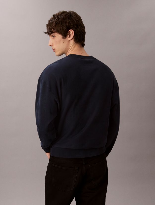 Premium Terry Monogram Logo Relaxed Sweatshirt