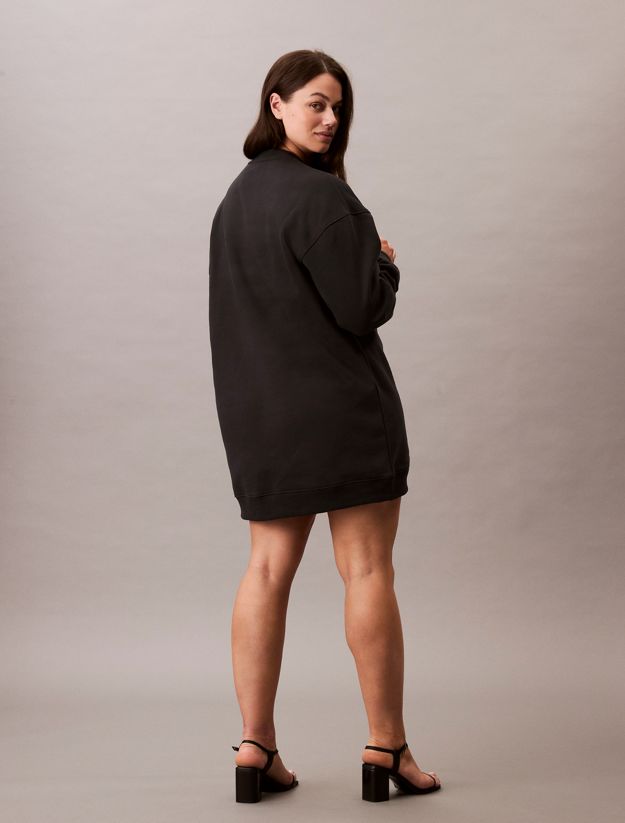 Plus Size Monogram Sweatshirt Dress