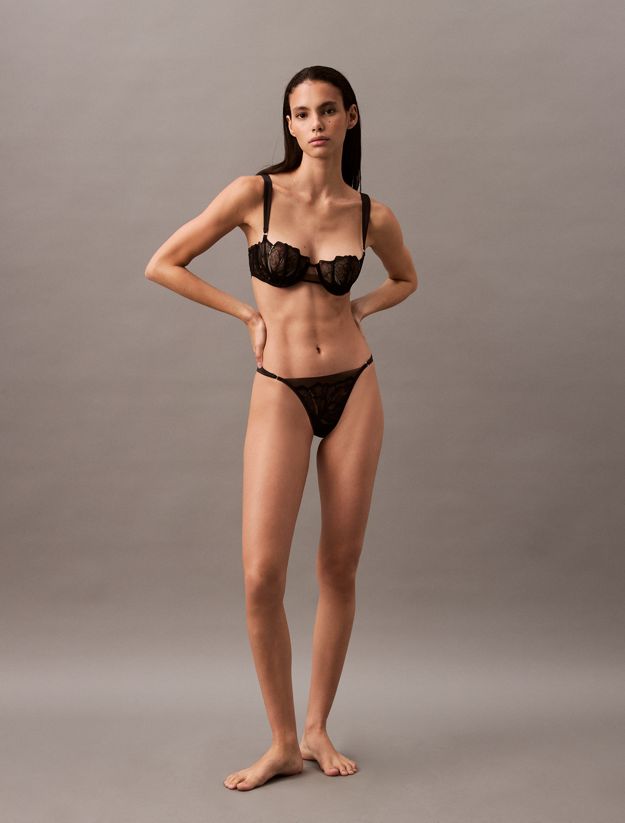 Balconette Bra - CK Black Floral Lace