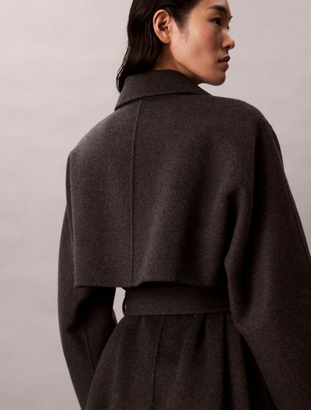 Belted Wool Trench Coat