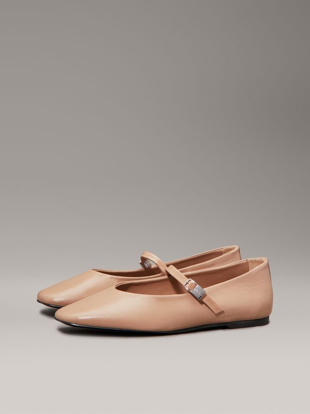 Leather Mary Jane Ballerinas