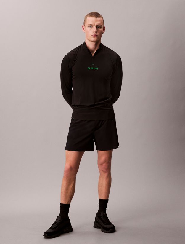 Performance 1/4 Zip Long Sleeve Gym T-shirt