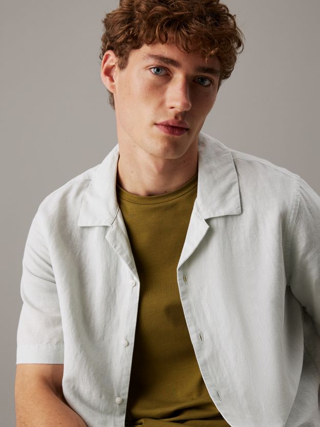 Linen Cotton Cuban Collar Shirt