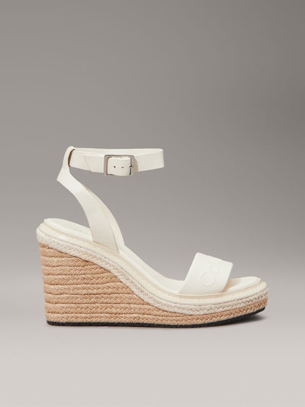 Leather Espadrille Wedge Sandals