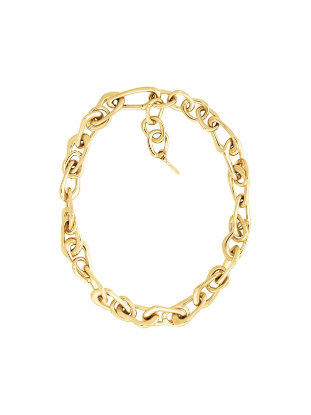Gold Plated Steel Bold Chain Necklace