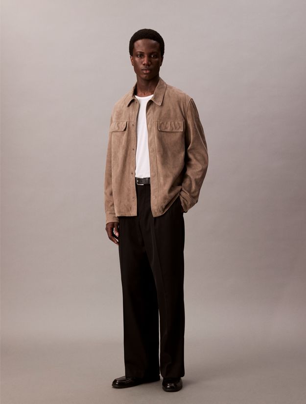 Suede Shirt Jacket