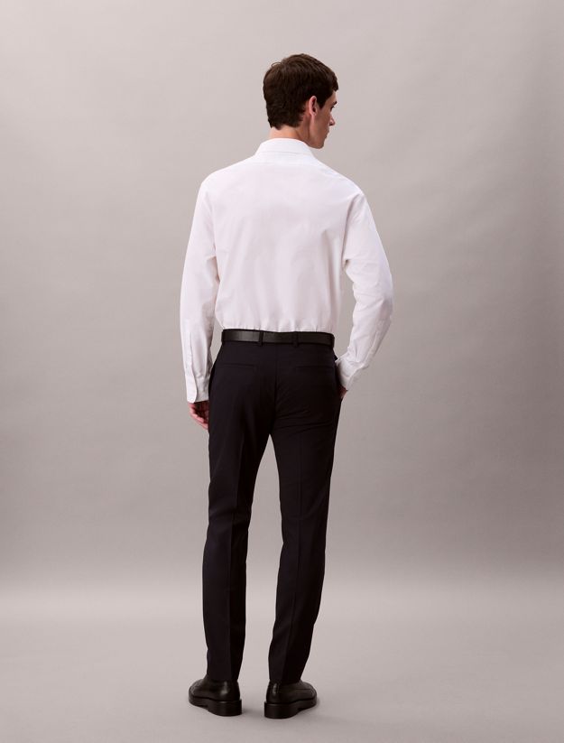 Slim Wool Blend Trousers