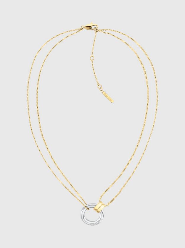 Two Tone Pendant Necklace